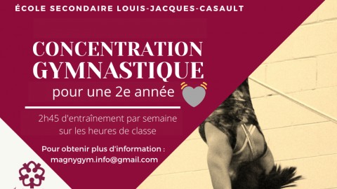 Concentration sportive en gymnastique à Montmagny : Magny-Gym et Louis-Jacques-Casault poursuivent leur fructueuse association 