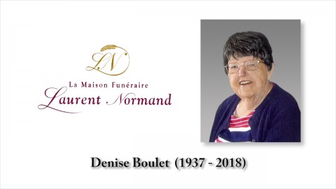 Denise Boulet (1937 - 2018)