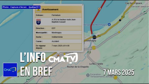 	            	L'Info CMATV en bref du 7 mars 2025	            