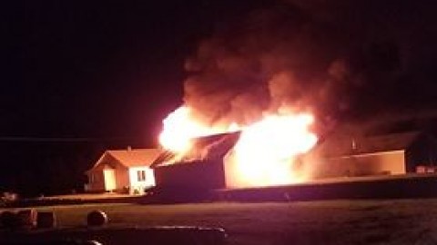 Feu d’un garage résidentiel à Cap-Saint-Ignace