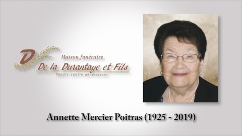 Annette Mercier Poitras (1925 - 2019)
