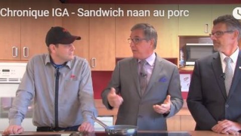 Chronique IGA - Sandwich naan au porc