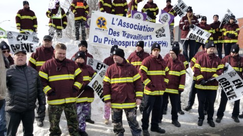 Les paramédics de Montmagny sont maintenant en grève générale illimitée