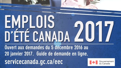 Le programme Emplois d’été Canada 2017 est de retour 