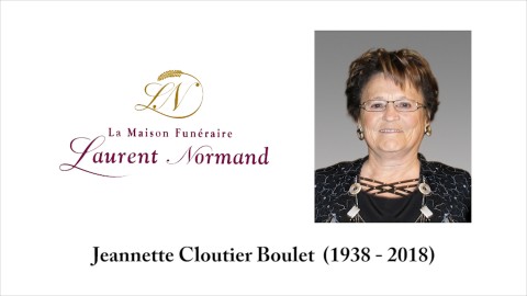 Jeannette Cloutier Boulet  (1938 - 2018)