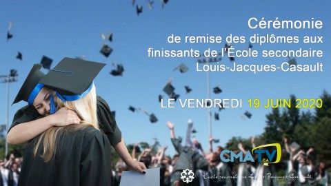 Cérémonie de remise de diplômes aux finissants de Casault