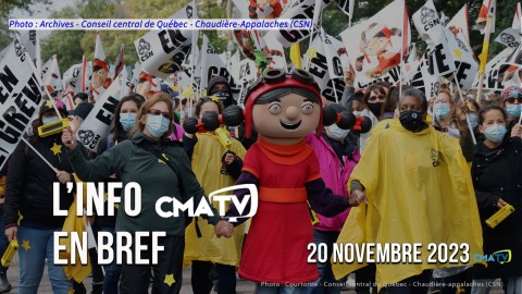 L'Info CMATV en bref du 20 novembre 2023