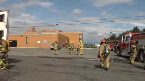 Appel incendie à l'école primaire de St-Pierre-de-la-Rivière-du-Sud