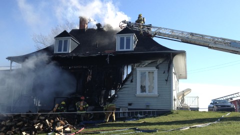 30/10, 12:10 - Incendie d'une résidence à Montmagny