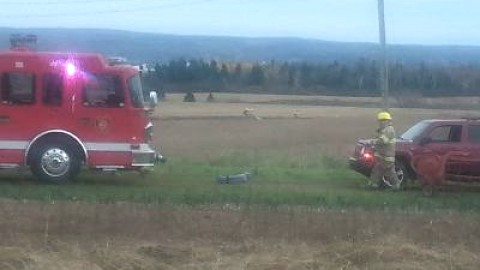 Feu de champ à Montmagny