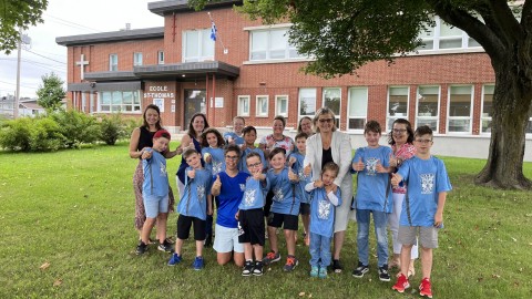 Les élèves de l’école primaire Saint-Thomas de retour dans leur école rénovée