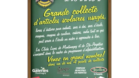 GRANDE COLLECTE D'ARTICLES SCOLAIRES!