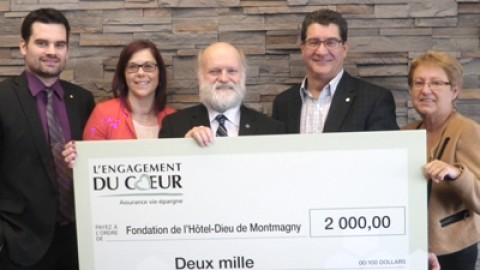 La Caisse populaire Desjardins de Montmagny donne à la Fondation de l'Hôtel-Dieu