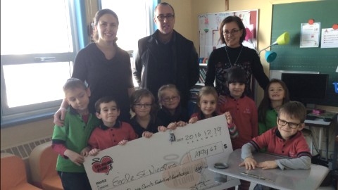 L’école St-Nicolas fait l’acquisition d’un vélo-pupitre