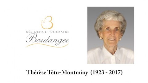 Thérèse Têtu Montminy 1923 2017