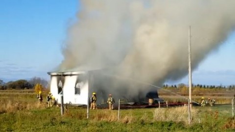 Feu d’un bâtiment agricole à Cap-Saint-Ignace